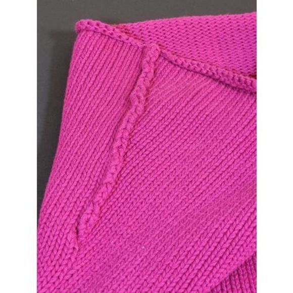 Pierre Cardin Women's Sleeveless Turtleneck Magenta Cotton Knit Sweater Size L - Picture 5 of 9